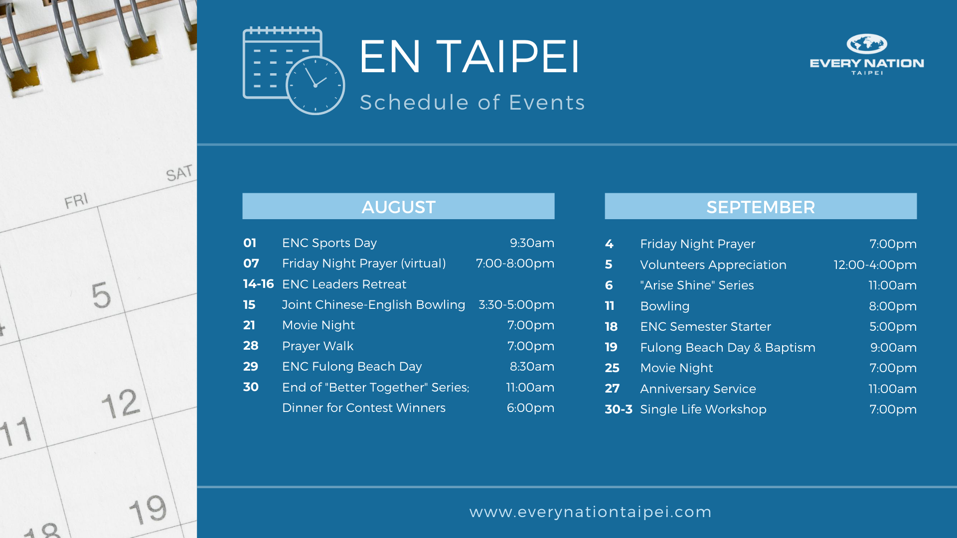 EN TAIPEI Event Every Nation Church Taipei