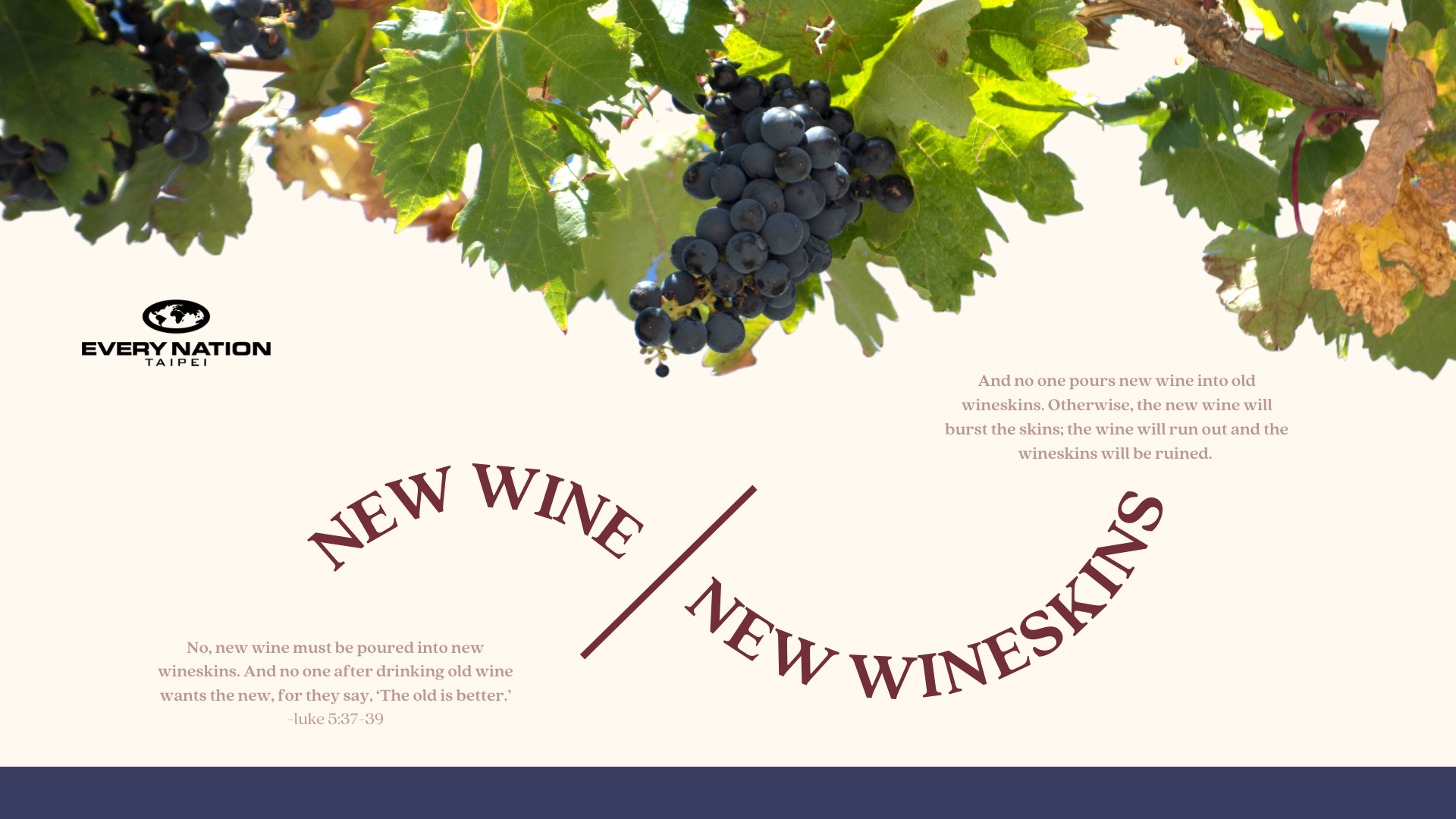 New Wine New Wineskins – The Blessing Of New Wine